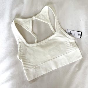 White Sports bra